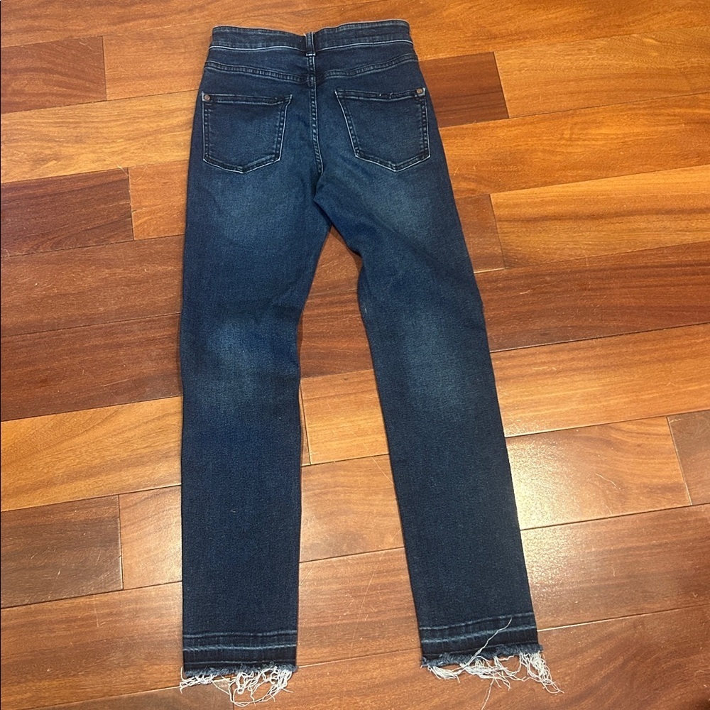 Pilcro Womens High-rise Cigarette Fray Hem Jeans Womens 26 - Picture 3 of 5